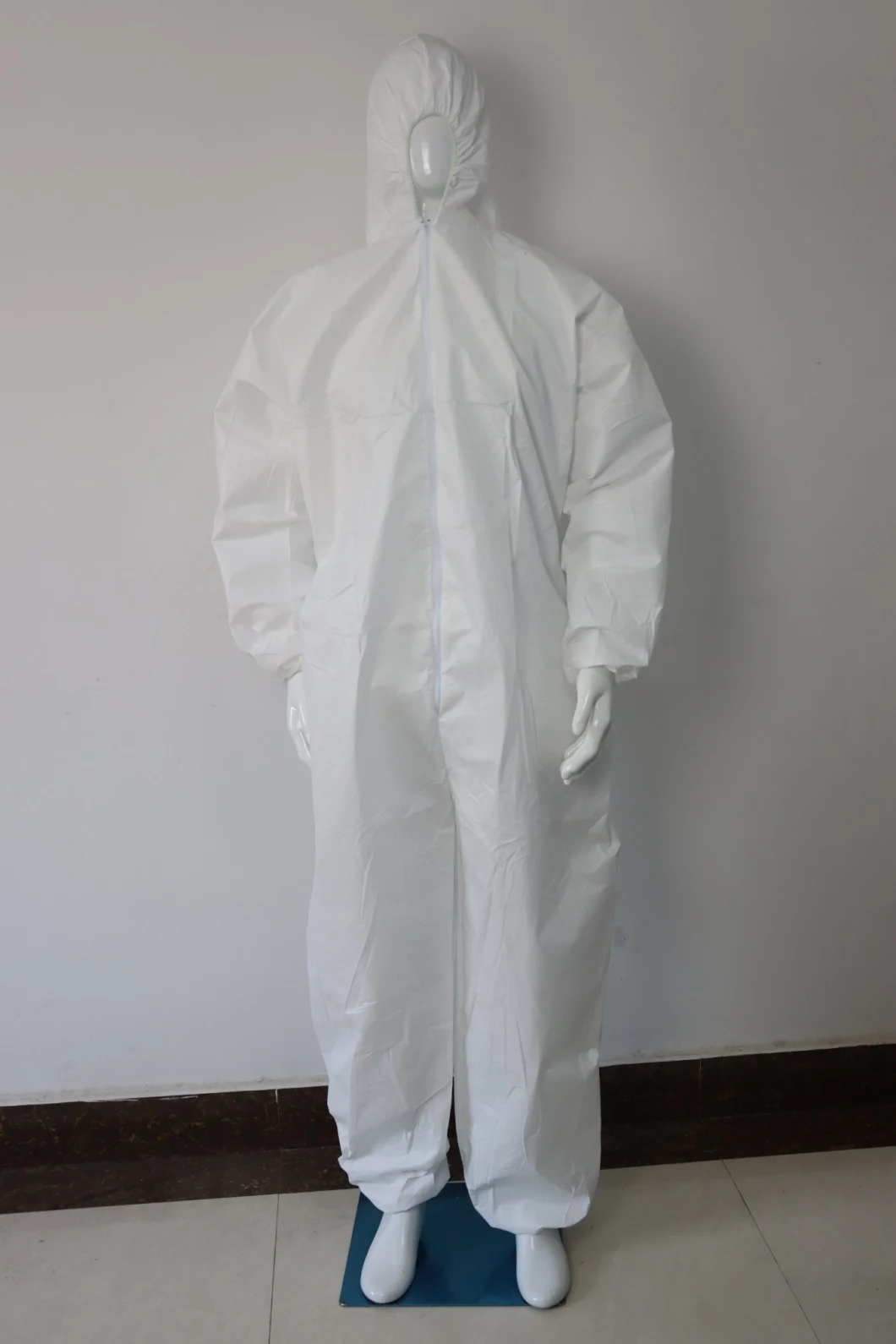 Blue Non-Woven Isolation Suit SMS Isolation Gown Medical Disposable Hooded Isolation Robe Produce Wholesale Blue Accept OEM