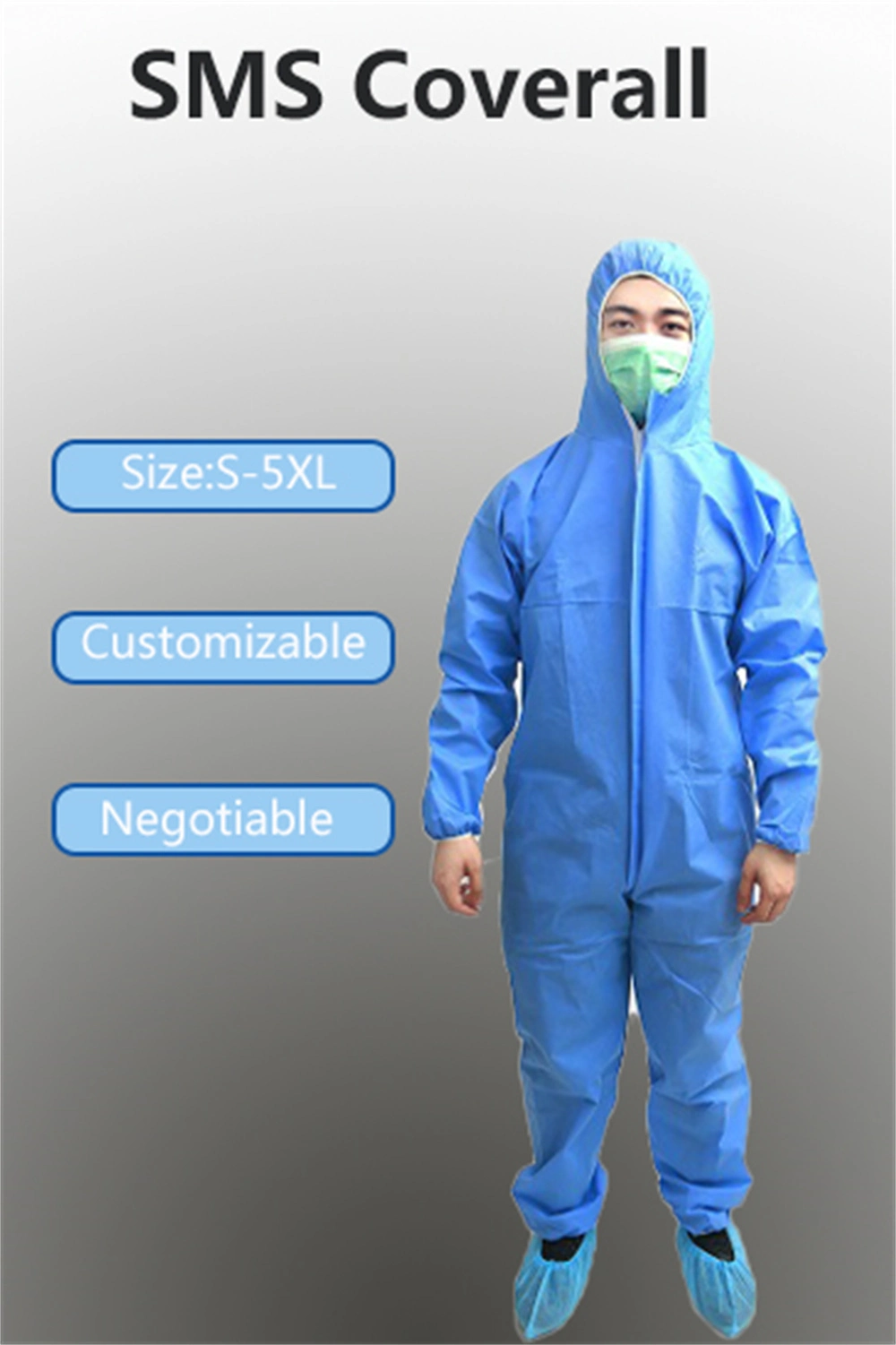 Protective Clothing Non Woven Disposable Working Overall with Low Price