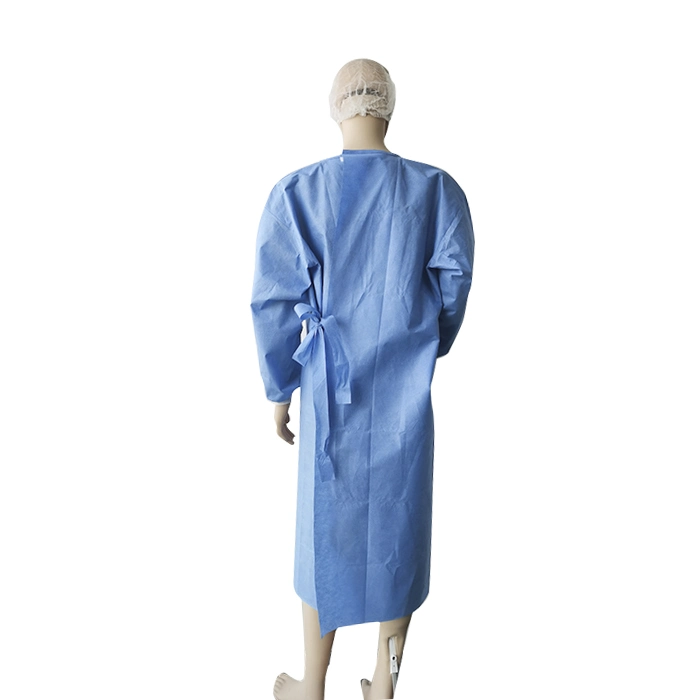 CE ISO 13485 Sterile SMS Surgical Gowns Disposable Reinforced Waterproof Isolation Gown for Hospital Medical Supply Ropa Hospitalaria Desechable