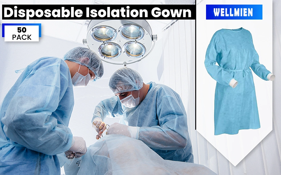 Disposable Medical Supplies Surgical Apron Isolation Gown for Hospital Laboratory Healthcare