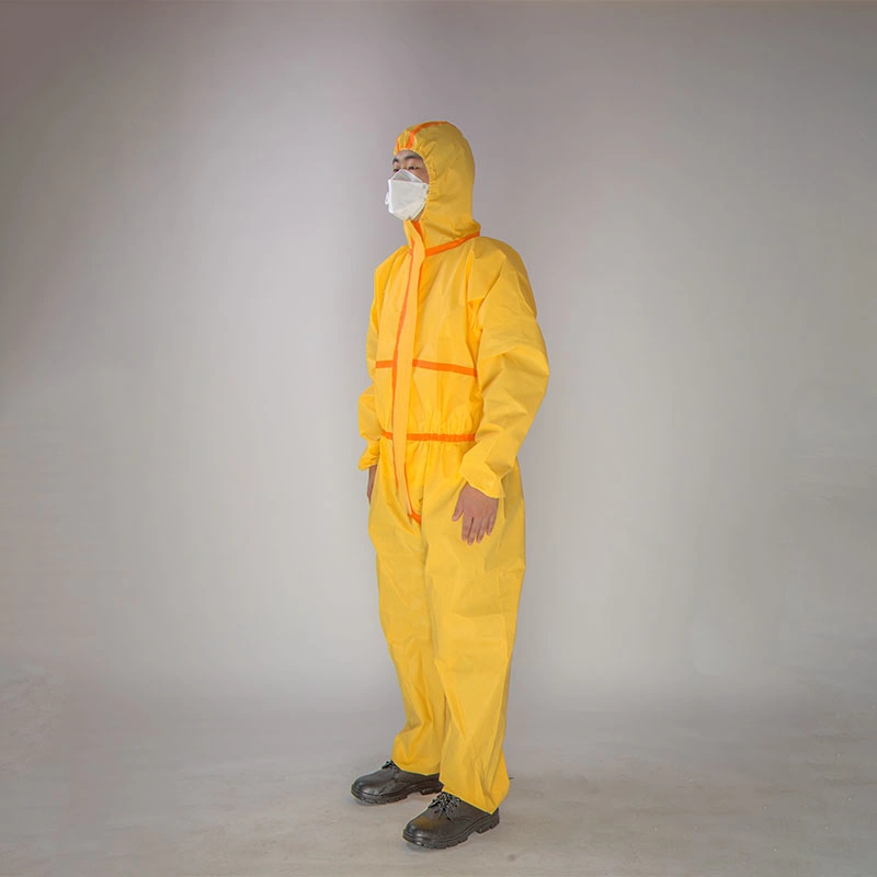 Guardwear OEM Type 5/6 Oilproof Acid Resistant Premium Durable Material Disposable Protective Coverall Lab Protection Suits
