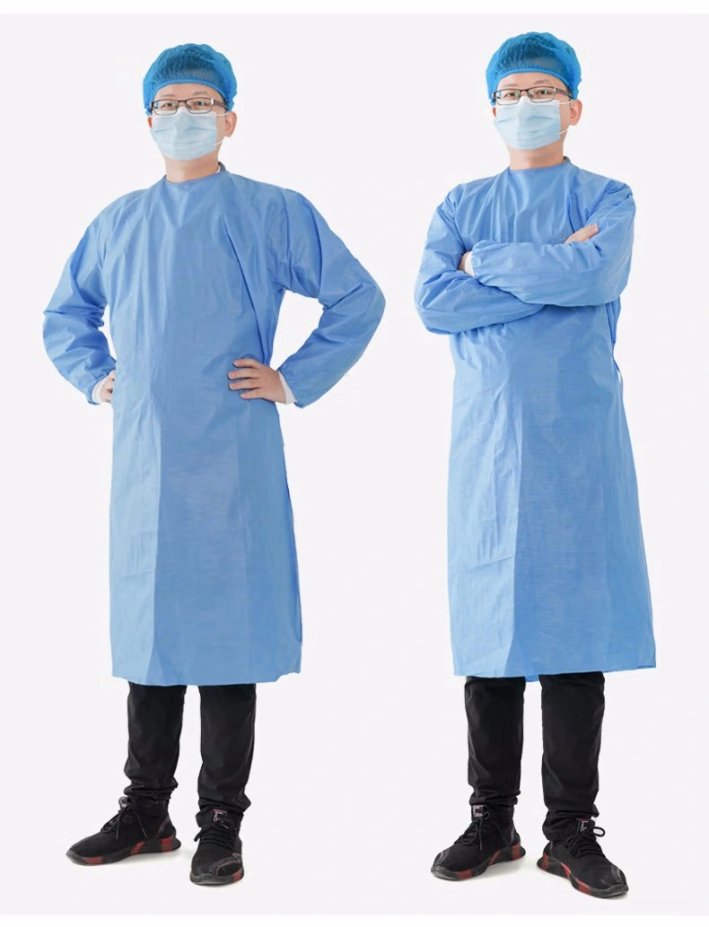 CE Medical Disposable Non-Sterile Reinforced Surgical Gowns Polypropylene Isolation Gown
