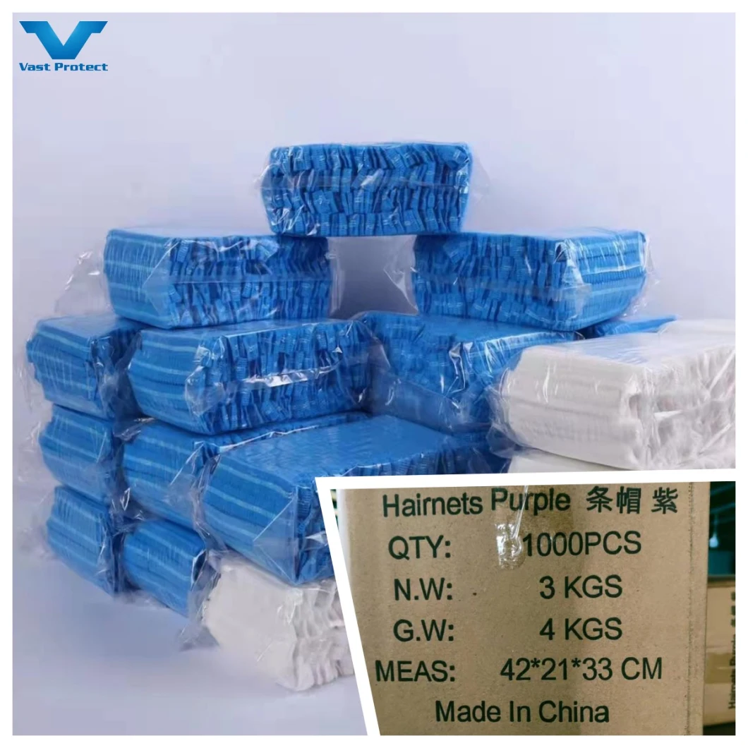 Factory Disposable PP 16GSM 18inch White Mob Cap for USA Market