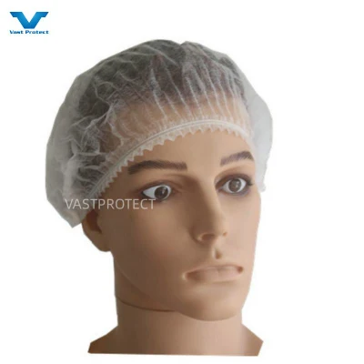 Factory Disposable PP 16GSM 18inch White Mob Cap for USA Market