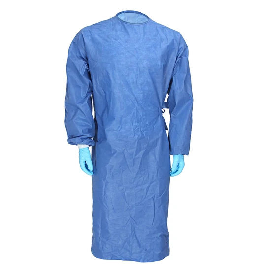 Anti-Static Disposable Hospital Sterile SMS Theatre Isolation Gown Surgical Gown - Standard