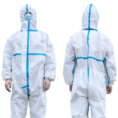 Hospital Disposable Coverall Microporous Safety Clothing Medical Isolation Protective Suit