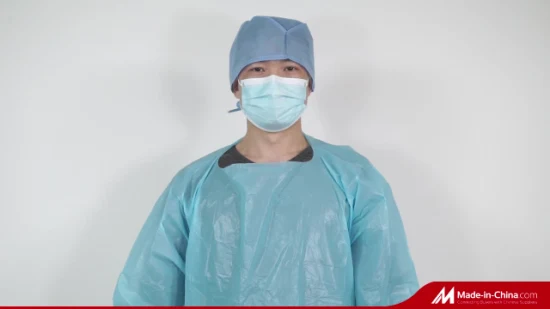 CPE Isolation Gown Surgical Disposable Waterproof Isolation CPE Gown