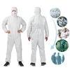 Type 5, 6 White Protective Sf 55GSM Protection Paint Spray Suits Disposable Coverall Safety Work Overalls