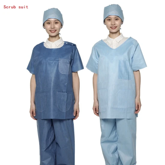 Disposable Medical Surgical Nonwoven Scrub Suit in Hospital