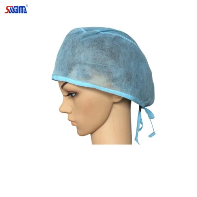 Disposable Surgeon Surgical Doctor Nurse Bouffant Cap with Ties