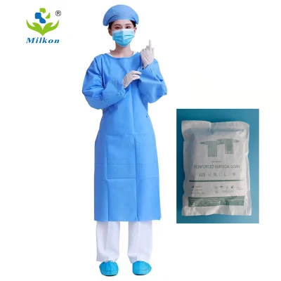 PP/CPE/SMS Disposable Reinforced Surgical Isolation Gown for Hospital Laboratory/Food Industry Healthcare with FDA 510K CE Level 3 Certification