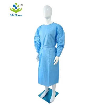 Hospital Disposable 25/30/40/50/60/70 GSM SMS Medical Isolation Gown