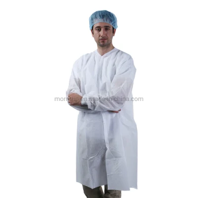 Wholesale Anti Static Breathable Lightweight Protective Disposable White Lab Coat