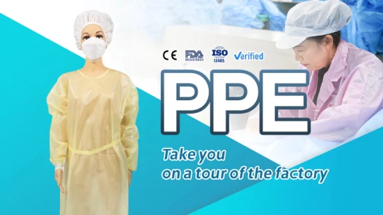 SMS Non Woven Gown Medical Protective Clothing Reinforced Surgical Fluid-Resistant Disposable Gowns