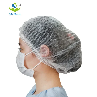 Disposable Medical Non Woven Surgical Doctor Nurse Hat Round Mob/Clip/ Strip/ Bouffant Cap