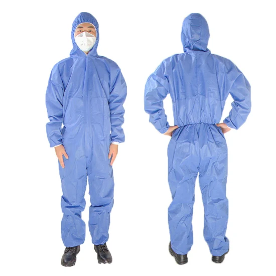 Hospital Doctor Safety PPE Coverall Disposable Protection Suit with Hood