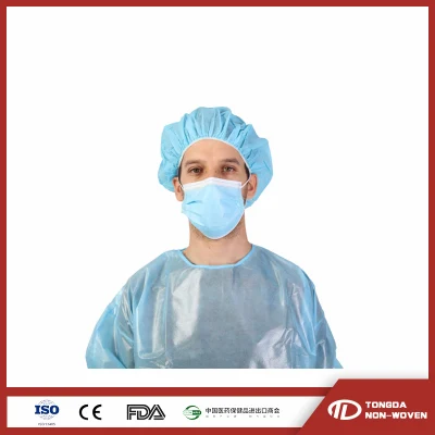 Disposable Nonwoven Surgical Doctor Cap Machine Made Surgeon Cap with Ties for Hospital Die out