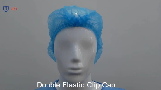 Disposable Cap Medical Hood Strip Nurse Surgical Mob Cap Surgeon Head Bouffant Non Woven Clip Cap